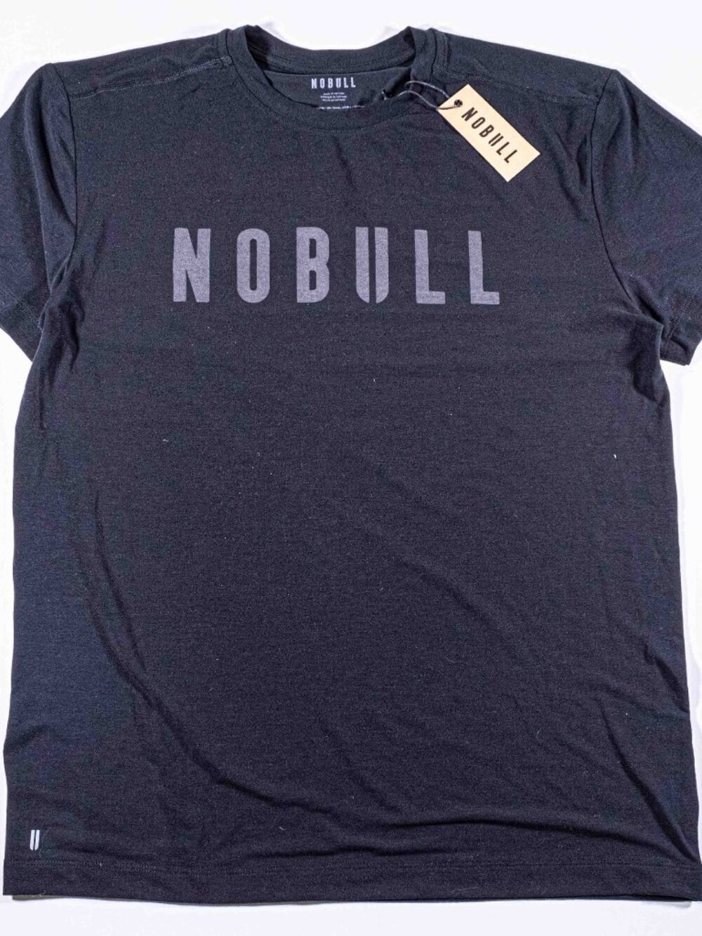 NOBULL Mens Large Ultrasoft Workout T-Shirt Performance Training Tee Black L